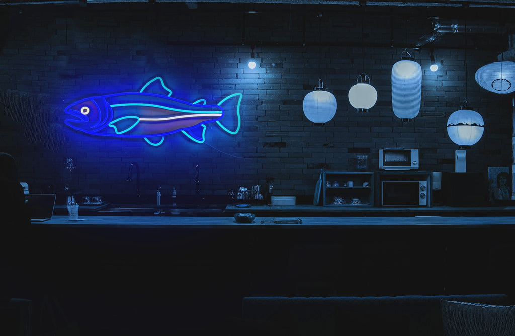 Salmon fish neon sign - Neonon