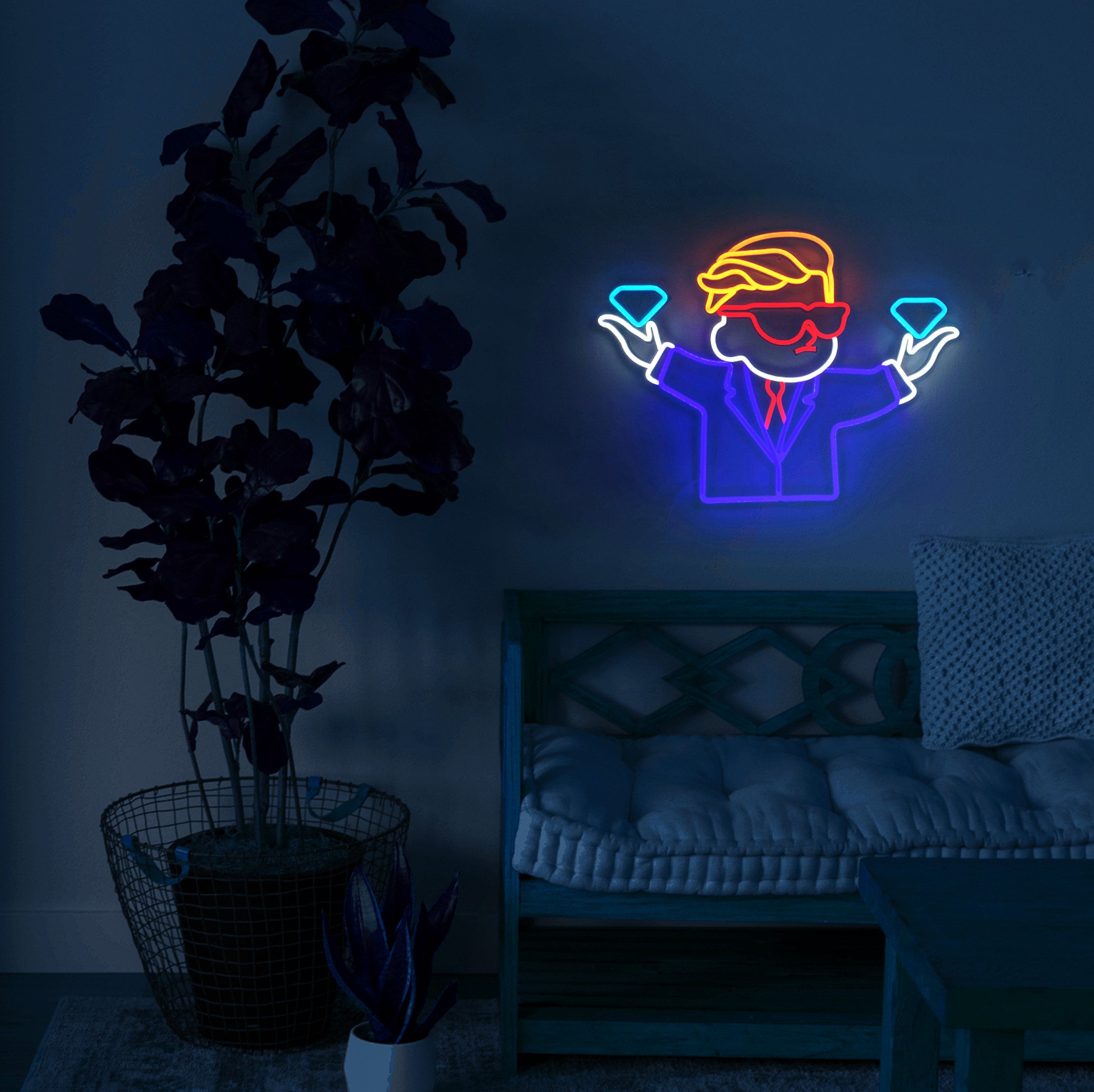 Diamond hands neon sign - Neonon