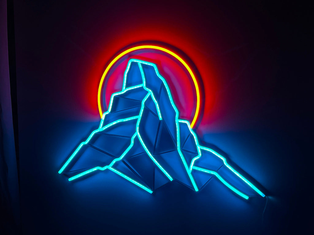 Mountain montehorn neon sign - Neonon