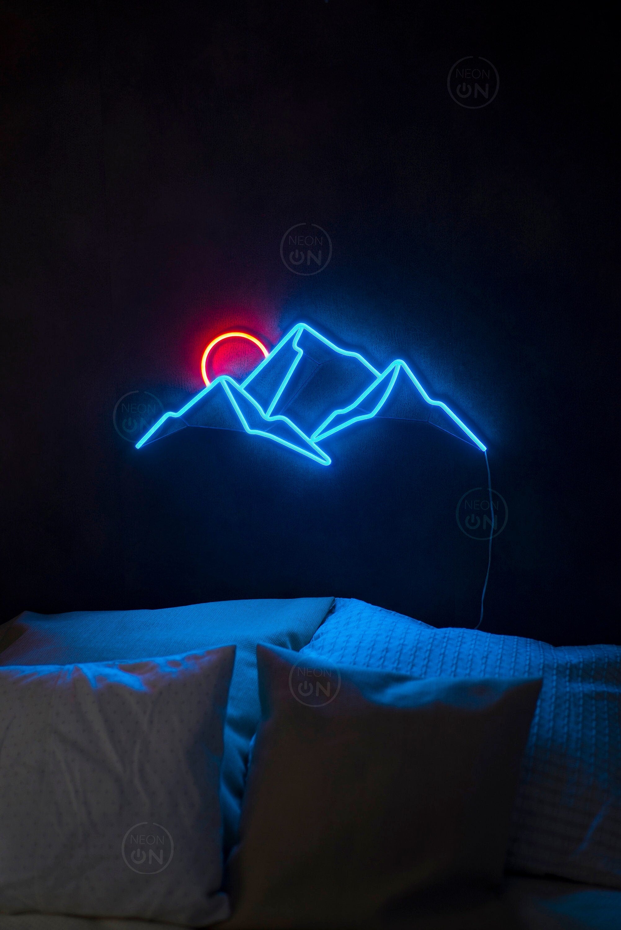 mountain neon sign bedroom - Neonon