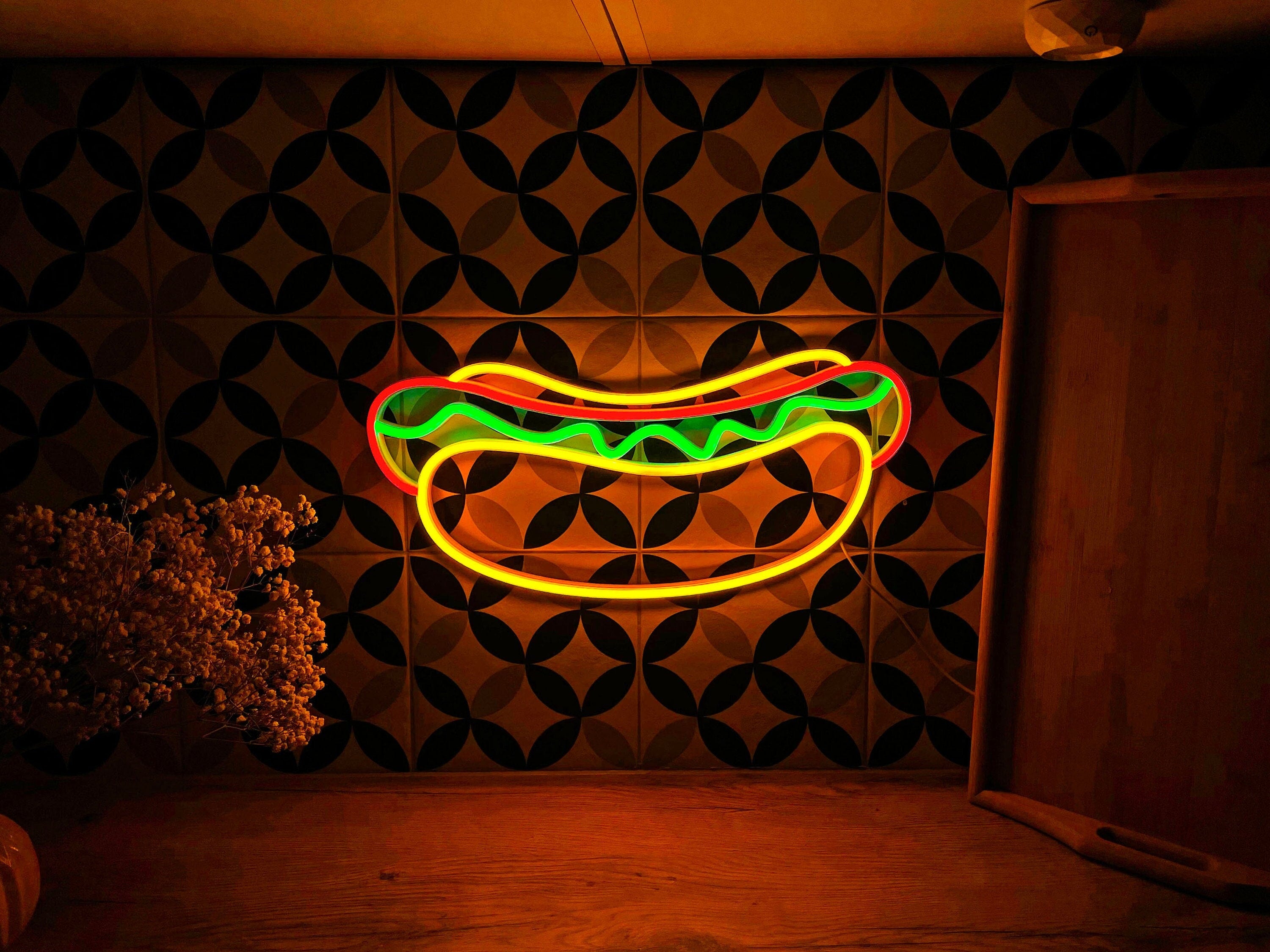 Bar sign hot dog - Neonon