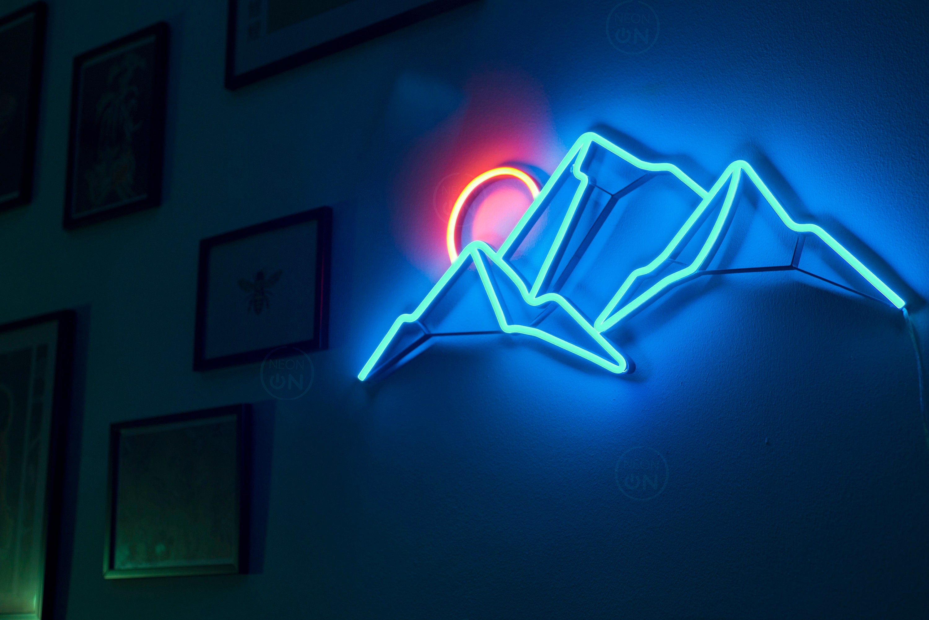 mountain neon sign bedroom - Neonon