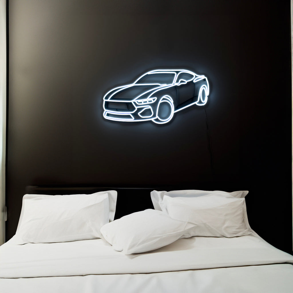 mustang neon sign wall art car neon bedroom garage wall decor car art wall decor, mustang neon wall decor, car sign gift car led