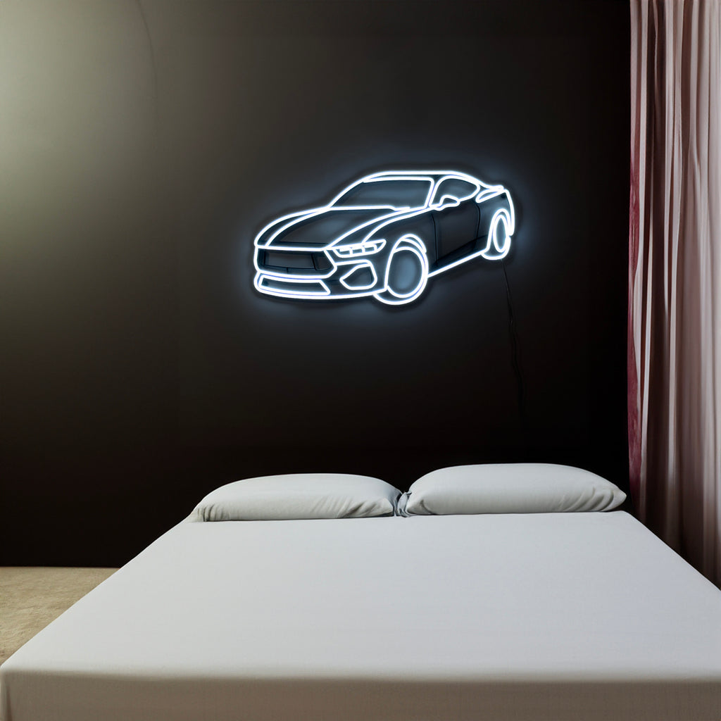 mustang neon sign wall art car neon bedroom garage wall decor car art wall decor, mustang neon wall decor, car sign gift car led